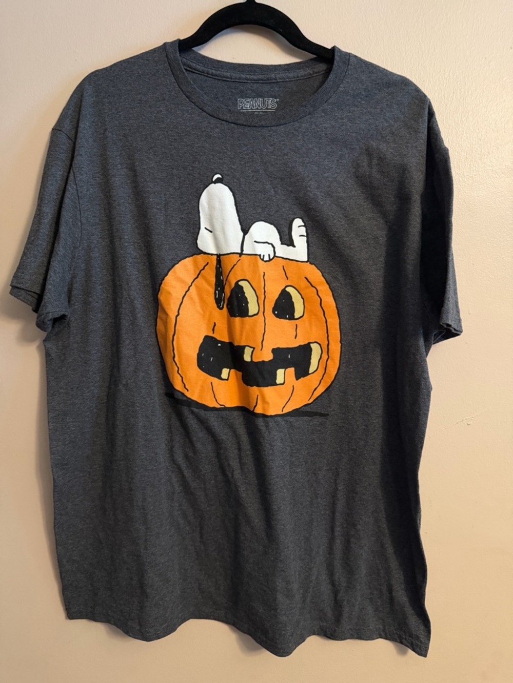 Peanuts Hybrid Tag Print Tee - Charcoal Gray